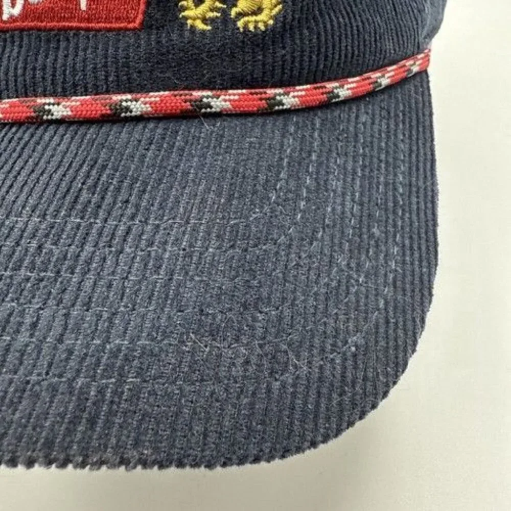 Coors Beer Corduroy Snapback Hat Cap Navy Blue Adjustable Banquet Braided New